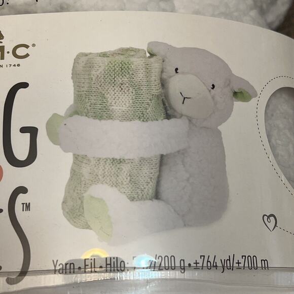 DMC Hug This! Knitting & Crochet Yarn Kit with Lamb Toy New In Box Baby Blanket - Picture 4 of 10